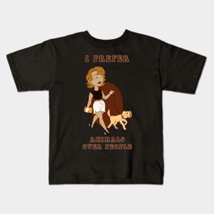 Old Style Cartoon pin up - Animals over people Kids T-Shirt